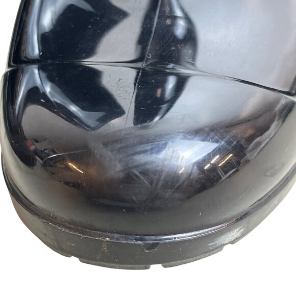 UGG Women's Shiny Black Rubber Signature Logo Sienna Rain Boots Sz 7 - Picture 14 of 14